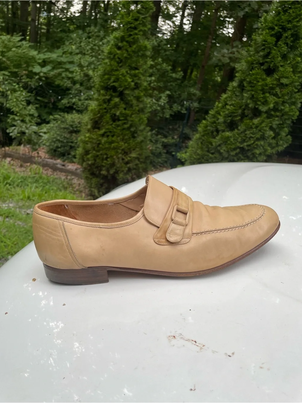 Christian Dior Vintage Mens Leather Loafers Size 13 Medium